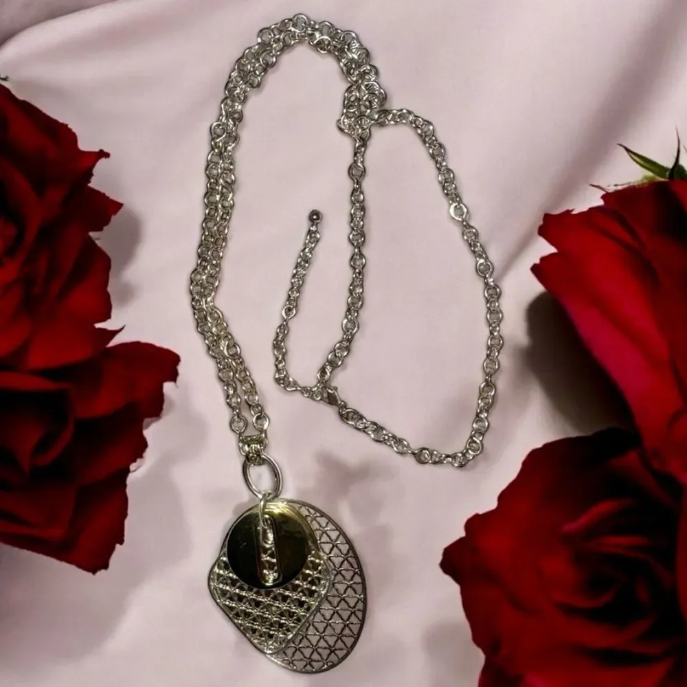 Stylish Silver-tone Multi-Charm Pendant Necklace – Gift Box Included! 🍭